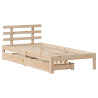 Estructura de cama con cajones madera maciza pino 90x190 cm 3