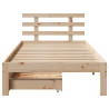 Estructura de cama con cajones madera maciza pino 90x190 cm 4