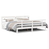 Estrutura de cama c/ cabeceira sem colchão 200x200 cm branco 1