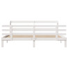 Estrutura de cama c/ cabeceira sem colchão 200x200 cm branco 3