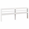 Estructura de cama con cabecero sin colchón blanco 200x200 cm 5