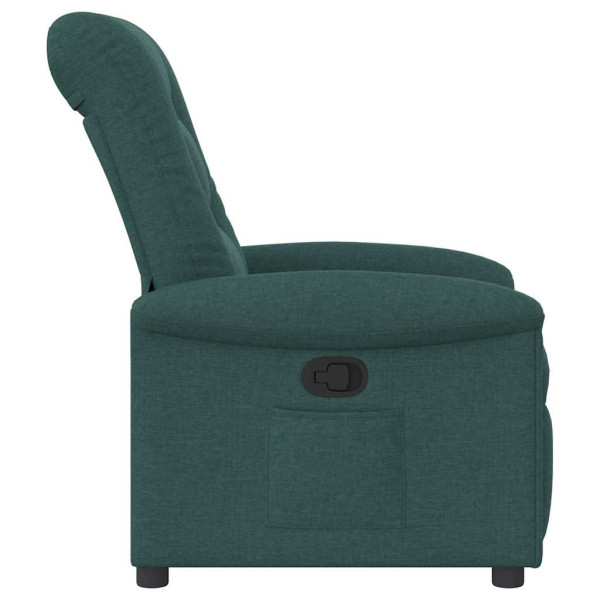 Sillón reclinable de tela verde oscuro M 4