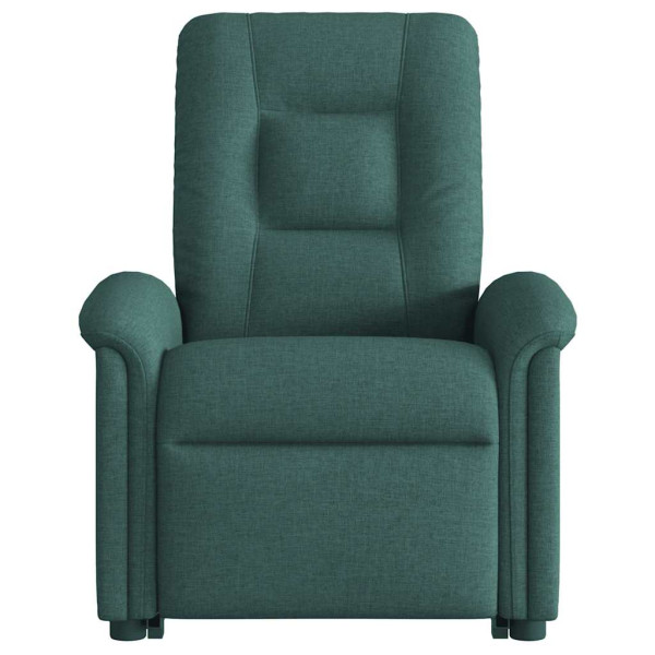 Sillón reclinable elevable tela verde oscuro M 4