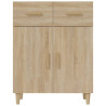 Aparador de madera contrachapada roble Sonoma 69.5x34x89 cm 3