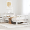 Estrutura cama c/ cabeceira sem colchão 90x190 cm branco 1