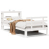 Estrutura cama c/ cabeceira sem colchão 90x190 cm branco 2