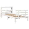 Estrutura cama c/ cabeceira sem colchão 90x190 cm branco 3