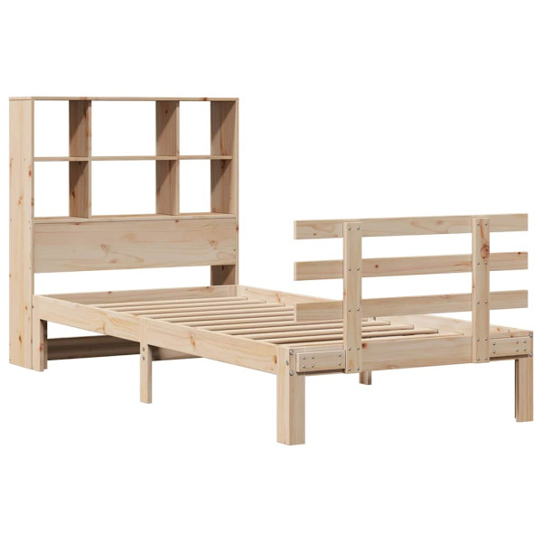 Cama com estante sem colchão 90x190 cm pinho maciço M 3