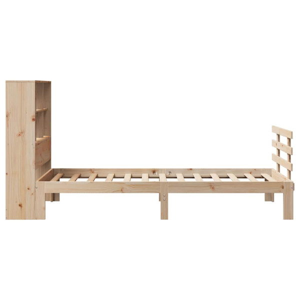 Cama com estante sem colchão 90x190 cm pinho maciço M 5