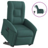 Sillón eléctrico reclinable elevable de tela verde oscuro 1