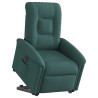 Sillón eléctrico reclinable elevable de tela verde oscuro 2