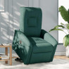 Sillón eléctrico reclinable elevable de tela verde oscuro 3