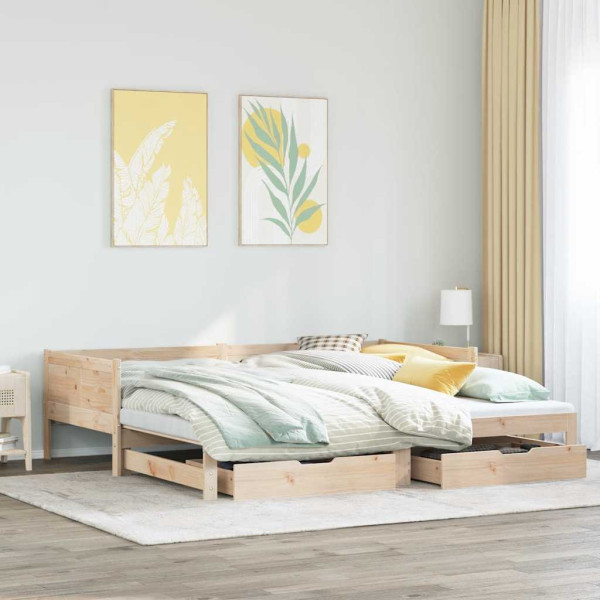 Sofá cama nido con cajones sin colchón 90x190 cm D