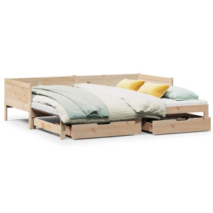 Sofá cama nido con cajones sin colchón 90x190 cm H