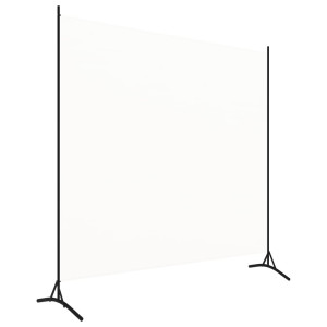 Biombo divisor de 1 panel blanco crema175x180 cm H