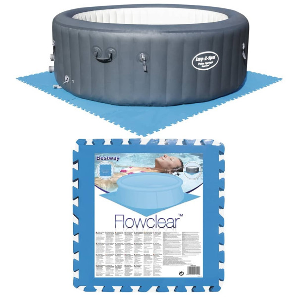 Bestway Protectores de suelo de piscina 8 piezas azul 58220 D