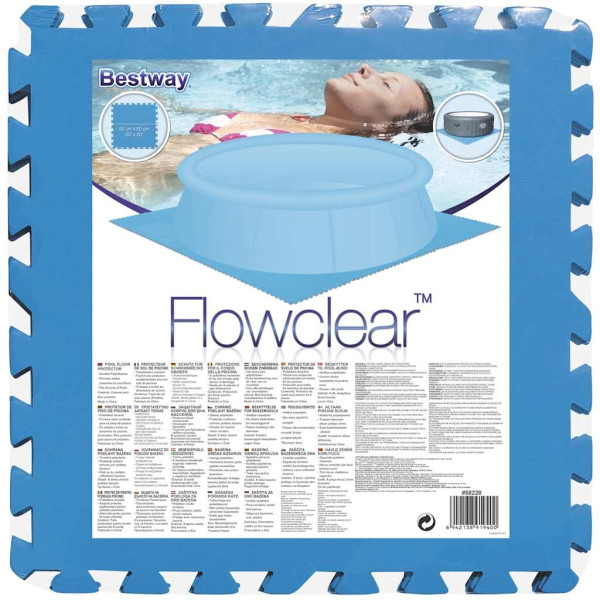 Bestway Protectores de suelo de piscina 8 piezas azul 58220 M 5