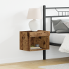 Armario de pared  con luces LED Madera Vieja 40x30x30 cm 1