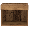Armario de pared  con luces LED Madera Vieja 40x30x30 cm 5