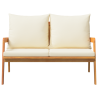 Banco de jardín  con cojines 115x65x71 cm de madera maciza de acacia 5