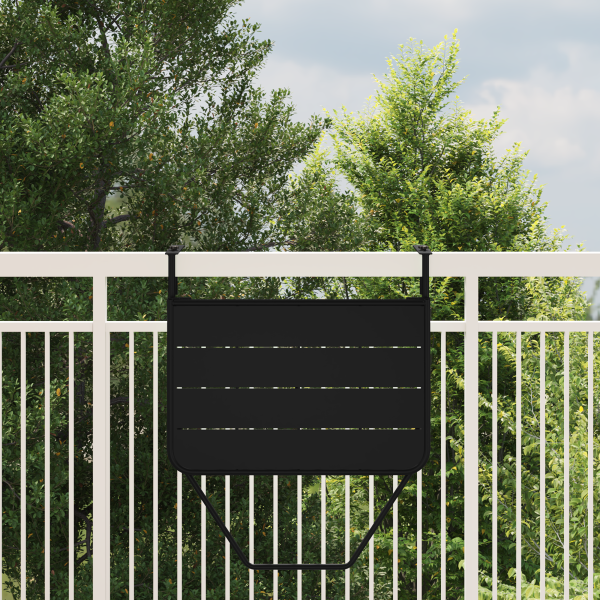 Mesa de balcón colgante plegable  negra de 60x40 cm en acero M 4