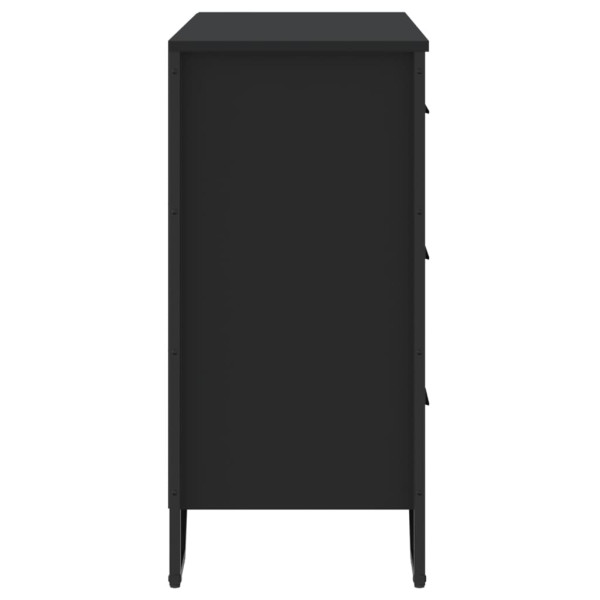 Cómoda madera de ingeniería negro 91x35.5x74.5 cm M 5