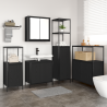 Conjunto de Muebles de Baño de 5 Piezas en Madera de Roble Negro 4
