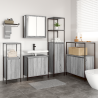 Conjunto de Muebles para el Baño de 5 Piezas  Gris Sonoma de Madera 1