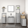 Conjunto de Muebles para el Baño de 5 Piezas  Gris Sonoma de Madera 4