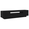 Gabinete de TV  com luzes LED em Preto Carvalho. 160x35x40 cm em Madeira Engenheirada 2
