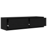 Armário de TV  Preto Carvalho 100x31x25.5 cm Madeira de engenharia 5