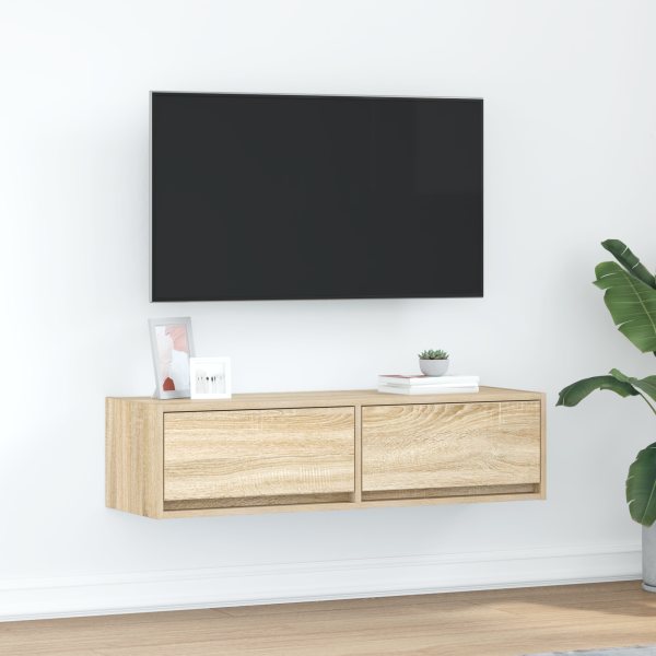 Mueble para TV Roble Sonoma 100x31x25.5 cm Madera elaborada D
