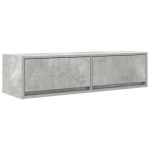 Armário para TV Cinza Concreto 100x31x25.5 cm Madeira Engenharia H