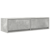 Armário para TV Cinza Concreto 100x31x25.5 cm Madeira Engenharia 2