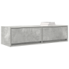 Armário para TV Cinza Concreto 100x31x25.5 cm Madeira Engenharia 3