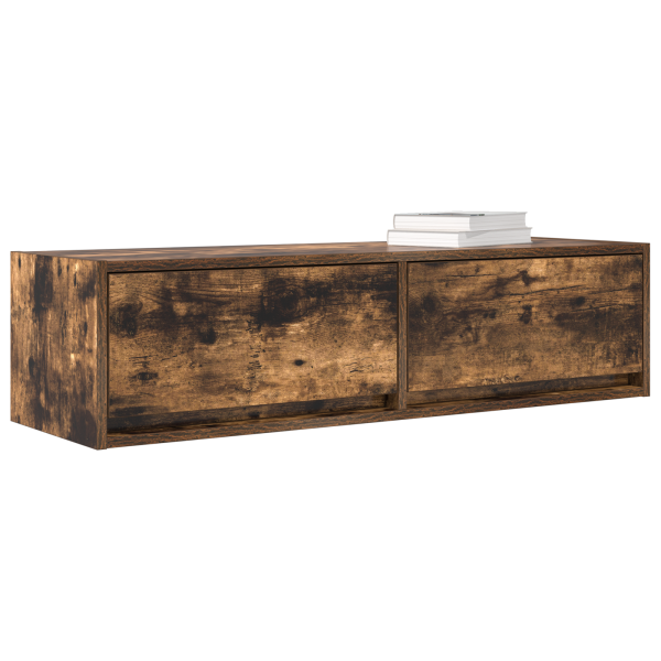 Cabinet de TV  de roble ahumado 100x31x25.5 cm de madera elaborada M 3