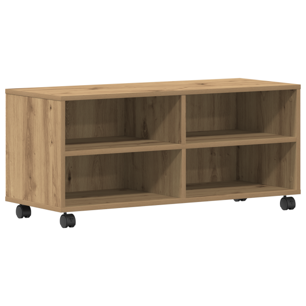 Mueble de TV  de roble artesanal 90x35x35 cm en madera elaborada M 2