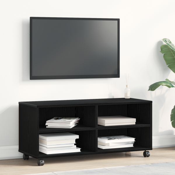 Mueble para Televisor Negro 90x35x35 cm Madera Elaborada D