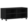 Mueble para Televisor Negro 90x35x35 cm Madera Elaborada 2