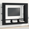 Cabinet de TV Wall-Mounted  Negro Roble 152x22x113 cm 1