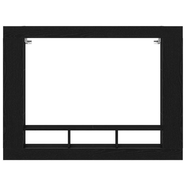 Armário de TV Suspenso  Preto Carvalho 152x22x113 cm M 5