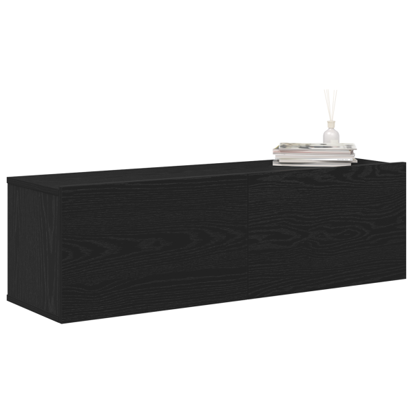 Armarios para TV 2 unidades Negro Roble 100x30x30 cm Madera M 3