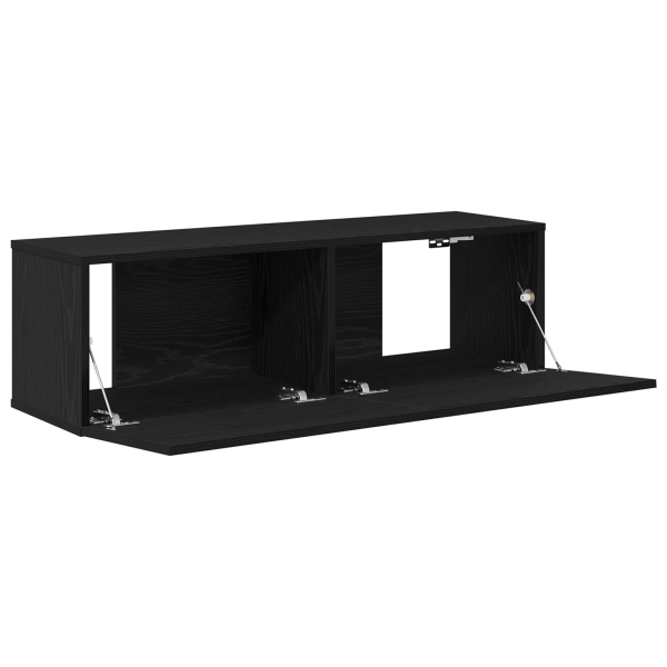 Armários de TV 2 pcs Carvalho Preto 100x30x30 cm Madeira engenheirada M 5