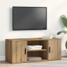 Mueble de TV  de roble artesanal 100x35x40 cm de madera engineered 1