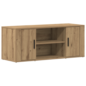 Mueble de TV  de roble artesanal 100x35x40 cm de madera engineered H