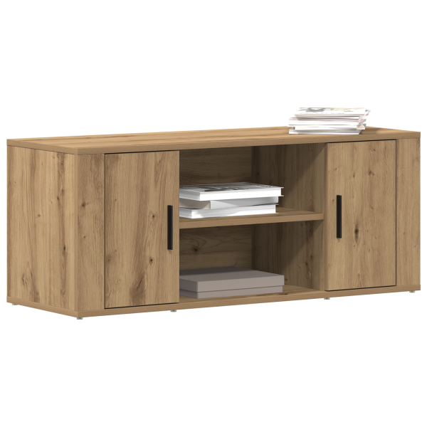 Mueble de TV  de roble artesanal 100x35x40 cm de madera engineered M 3
