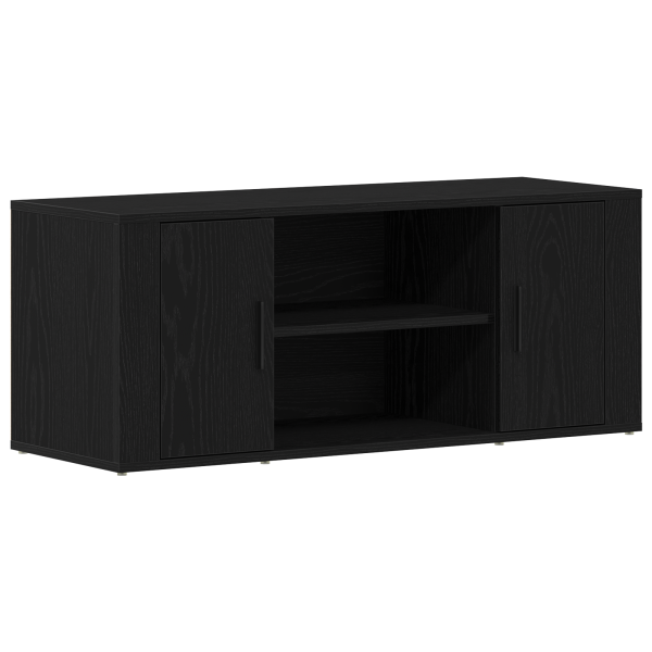 Cabinet de TV  Negro Roble 100x35x40 cm Madera Fabricada M 2