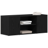 Cabinet de TV  Negro Roble 100x35x40 cm Madera Fabricada 3