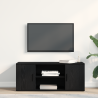 Cabinet de TV  Negro Roble 100x35x40 cm Madera Fabricada 4