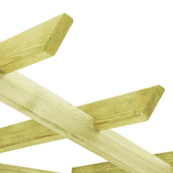 Pérgola de canto com banco 130x130x197 cm pinho impregnado M 3